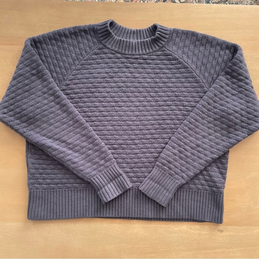 Lululemon Texture Play Crew Sweater Cadet Blue - Picture 5 of 11